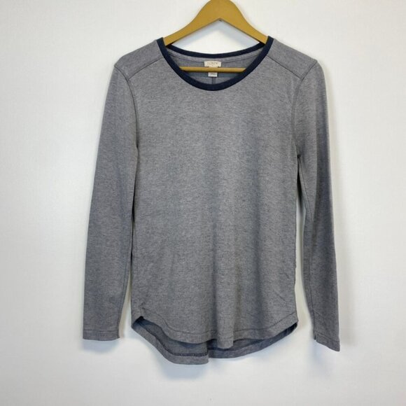 J. Crew Gray Long Sleeve Top - Picture 1 of 10